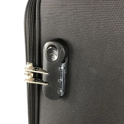 Valise cabine souple noire Perfeckto 55x35x20cm