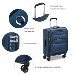 Valise cabine souple SkyMax 2.0 TSA 55cm