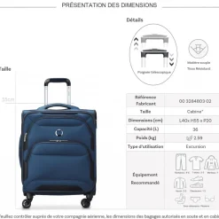 Valise cabine souple SkyMax 2.0 TSA 55cm