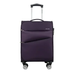 Valise cabine souple violette Perfeckto 55x35x20cm