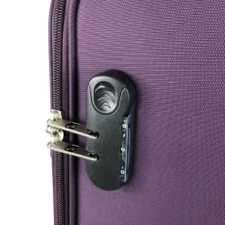 Valise cabine souple violette Perfeckto 55x35x20cm