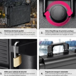 Valise de protection matériel photo étanche 56 x 42 x 21 cm