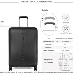 Valise rigide Départ TSA 65cm