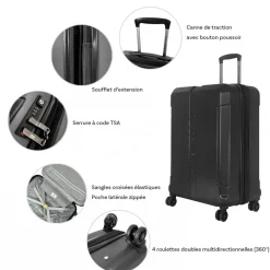 Valise rigide Départ TSA 65cm