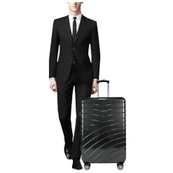 Valise rigide grise Wavy Pop 65x41x25cm