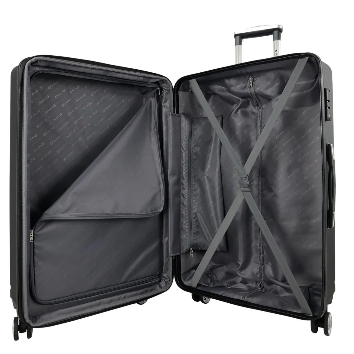 Valise rigide noire Equalizer 66x44x25cm