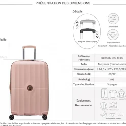 Valise rigide Saint Tropez TSA polycarbonate 67cm