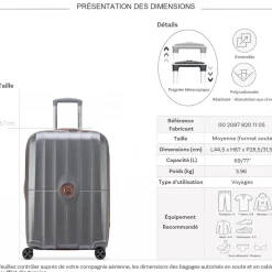 Valise rigide Saint Tropez TSA polycarbonate 67cm