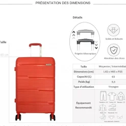 Valise rigide TSA 65cm