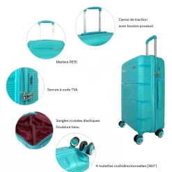 Valise rigide TSA 65cm