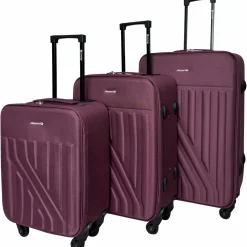 Valise souple 60 cm 4 roues RAIL - rouge bordeaux