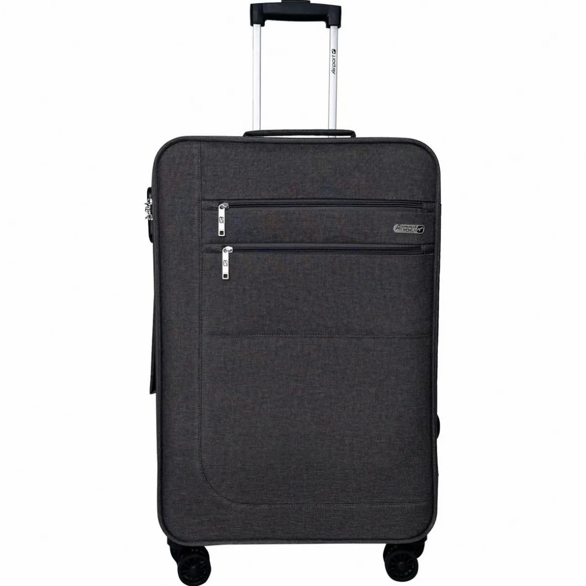 Valise souple 65cm 4 roues HIGHWAY - gris