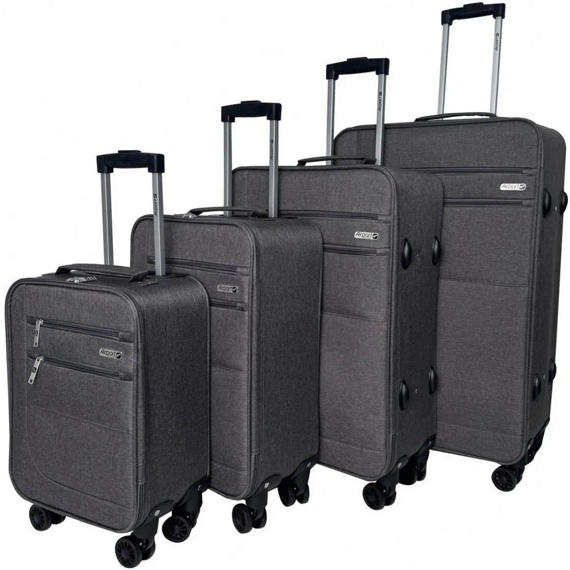 Valise souple 65cm 4 roues HIGHWAY - gris