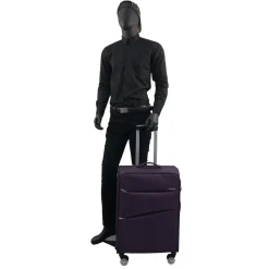 Valise souple violette Perfeckto 66x42x22cm