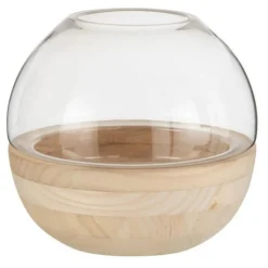 Vase Rond Design Galupa 25cm Marron Clair