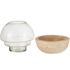 Vase Rond Design Galupa 25cm Marron Clair