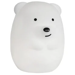 Veilleuse bébé ours sans fil touch LED TEDDY Blanc Silicone H19CM