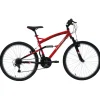 VELO/VTT 26'' Tout Suspendu Homme Freerider - Cadre Acier - 18 Vitesses - Dérailleur arrière Shimano - Freins V-Brake - Fourche télescopique