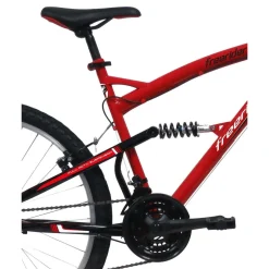 VELO/VTT 26'' Tout Suspendu Homme Freerider - Cadre Acier - 18 Vitesses - Dérailleur arrière Shimano - Freins V-Brake - Fourche télescopique