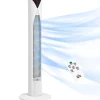 Ventilateur colonne tour oscillant 45 W silencieux télécommande incluse timer 4 modes 3 vitesses filtre blanc