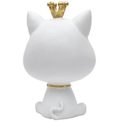 Vide-Poche Statue Chat 25cm Blanc