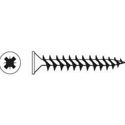 Vis à bois tête fraisée PZ zinguée Vissal filet total 5x60 mm x50 vis