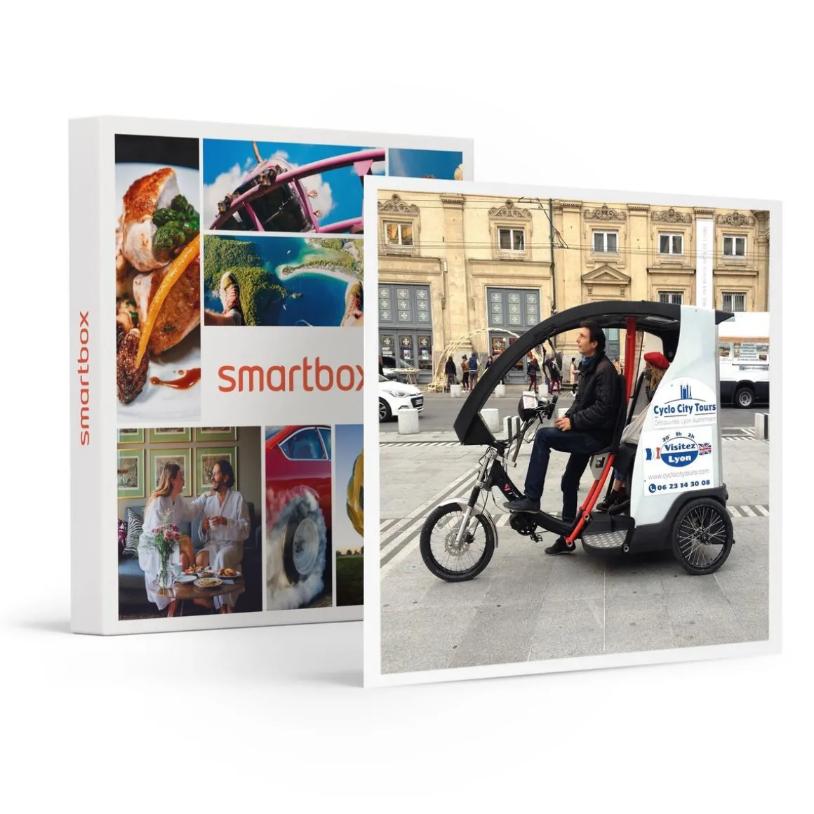 Visite guidée en cyclo des quartiers historiques de Lyon et du musée de Guignol en famille - Coffret Cadeau Sport & Aventure
