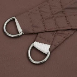 Voile de parasol tissu oxford triangulaire 4x4x4 m marron