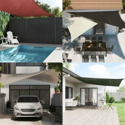 Voile d'ombrage 160 g/m^2 Blanc 4/5x3 m PEHD