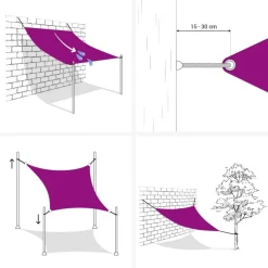 Voile d'ombrage 160 g/m^2 Blanc 4/5x3 m PEHD