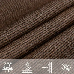 Voile d'ombrage 160 g/m^2 Marron 5x5x5 m PEHD