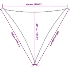 Voile d'ombrage 160 g/m^2 Marron 5x5x5 m PEHD