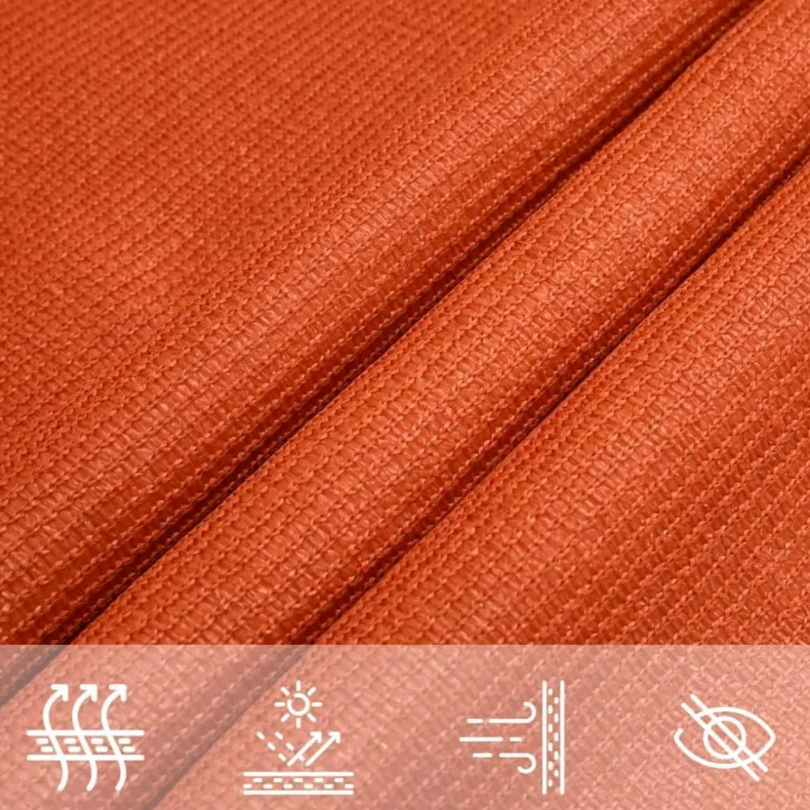 Voile d'ombrage 160 g/m^2 Orange 2,5x4 m PEHD