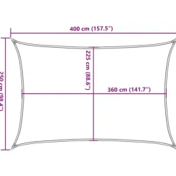 Voile d'ombrage 160 g/m^2 Orange 2,5x4 m PEHD
