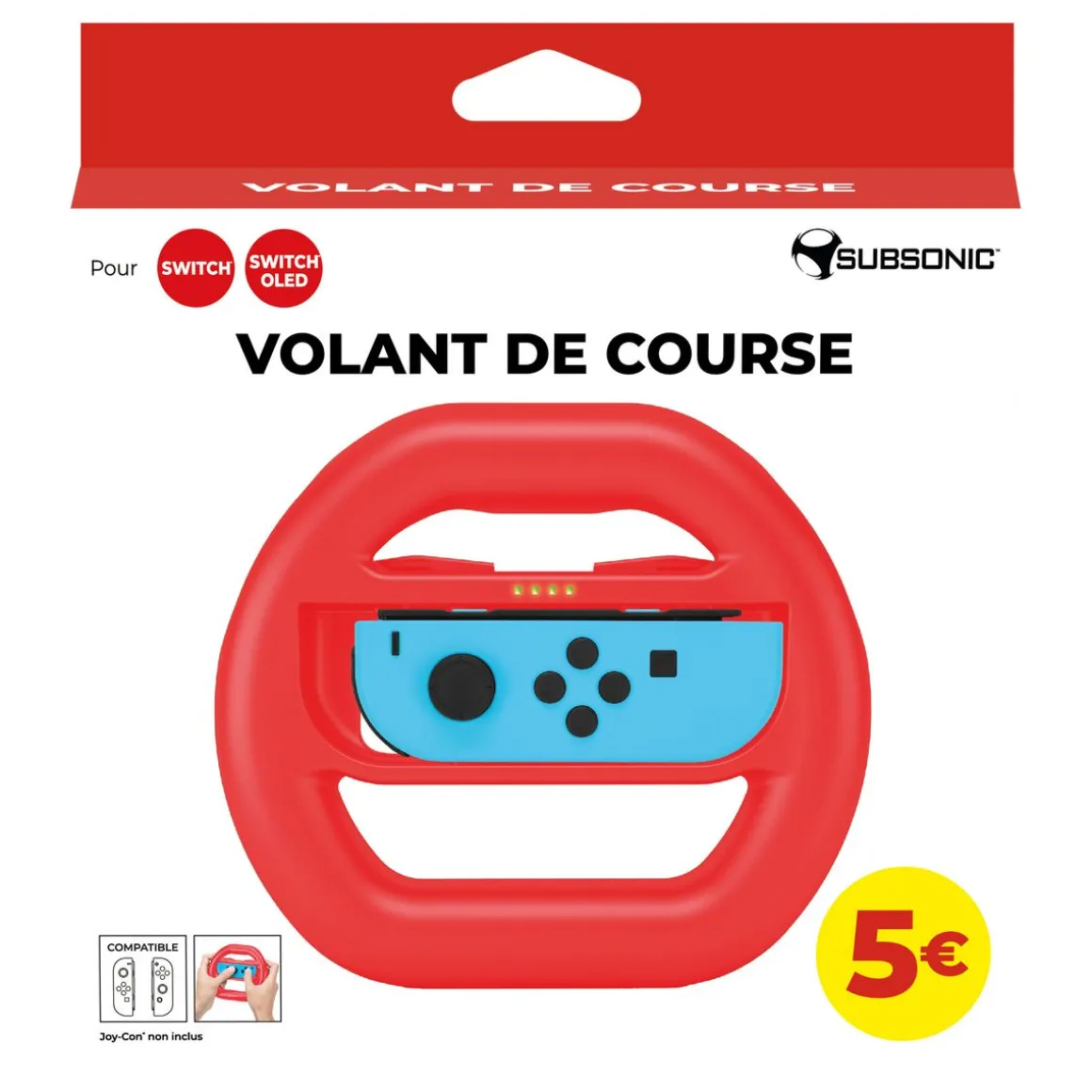 Volant de Course Rouge Nintendo Switch