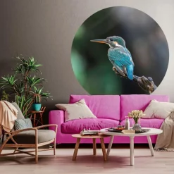 WallArt Papier peint cercle The Kingfisher 142,5 cm