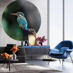 WallArt Papier peint cercle The Kingfisher 142,5 cm