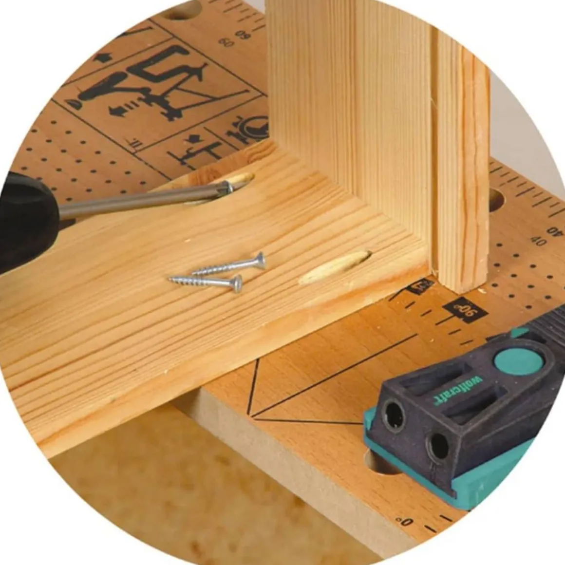 wolfcraft Ensemble de gabarits de poche 4642000