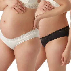 x2 Culottes de Grossesse he/Noir Femme Mamalicious Panties